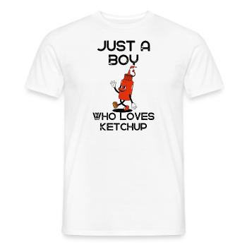 Nur ein Junge, der Ketchup liebt - Männer T-Shirt - Weiß - Vorne - AI Model Male 178 dark (178cm)