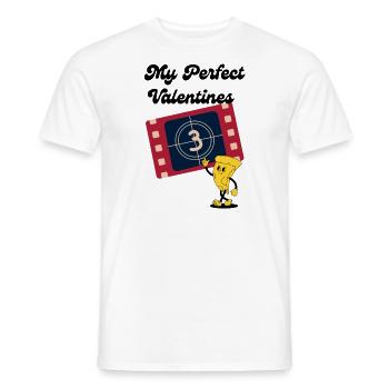 Funny Valentines Day - Chill on Valentines Day - Men's T-Shirt - white - Front - AI Model Male 178 dark (178cm)