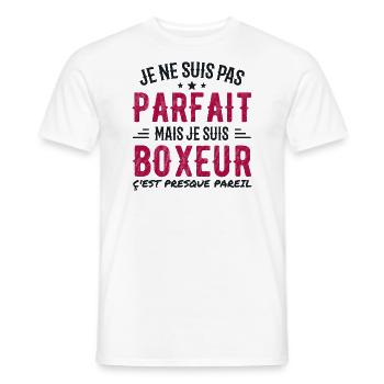 Pas Parfait Mais Boxeur - T-shirt homme - blanc - Devant - AI Model Male 178 dark (178cm)