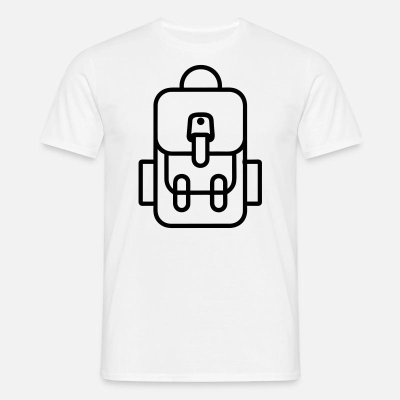 Rucksack - Männer T-Shirt - Weiß