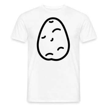 potato - Men's T-Shirt - white - Front - AI Model Male 178 dark (178cm)