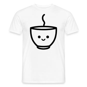 Kaffeebecher - Männer T-Shirt - Weiß - Vorne - AI Model Male 178 dark (178cm)