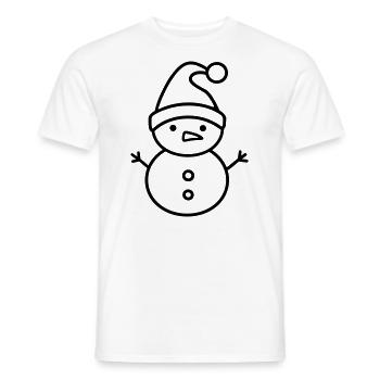 Bonhomme de neige - T-shirt homme - blanc - Devant - AI Model Male 178 dark (178cm)