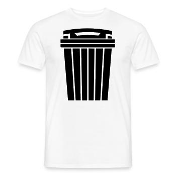 dustbin - Men's T-Shirt - white - Front - AI Model Male 178 dark (178cm)
