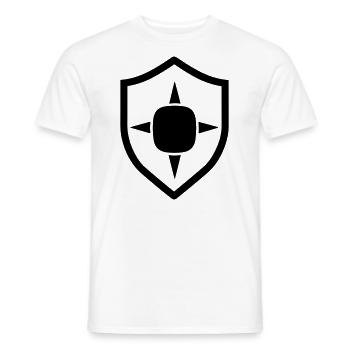 shield - Men's T-Shirt - white - Front - AI Model Male 178 dark (178cm)