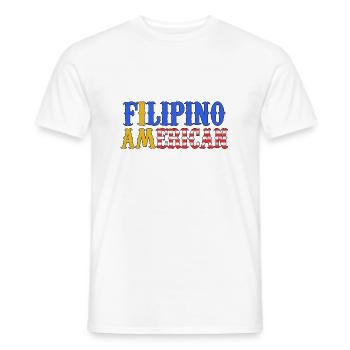 Philippines Filipino Flag America USA I Gift - Men's T-Shirt - white - Front - AI Model Male 178 dark (178cm)