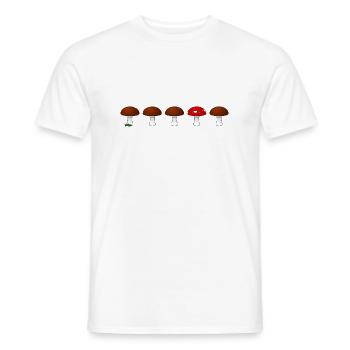 Pilz Fliegenpilz Reihe - Männer T-Shirt - Weiß - Vorne - AI Model Male 178 dark (178cm)