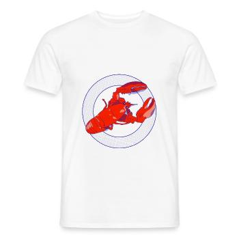 UN HOMARD DANS L'ASSIETTE - T-shirt homme - blanc - Devant - AI Model Male 178 dark (178cm)