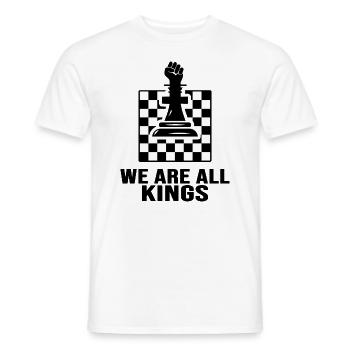 Chess Checkmate Chess player Chess king - Men's T-Shirt - white - Front - AI Model Male 178 dark (178cm)