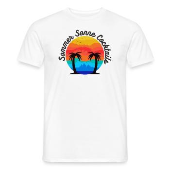 Sommer Sonne Cocktails - Männer T-Shirt - Weiß - Vorne - AI Model Male 178 dark (178cm)