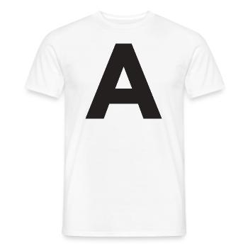 A - Männer T-Shirt - Weiß - Vorne - AI Model Male 178 dark (178cm)