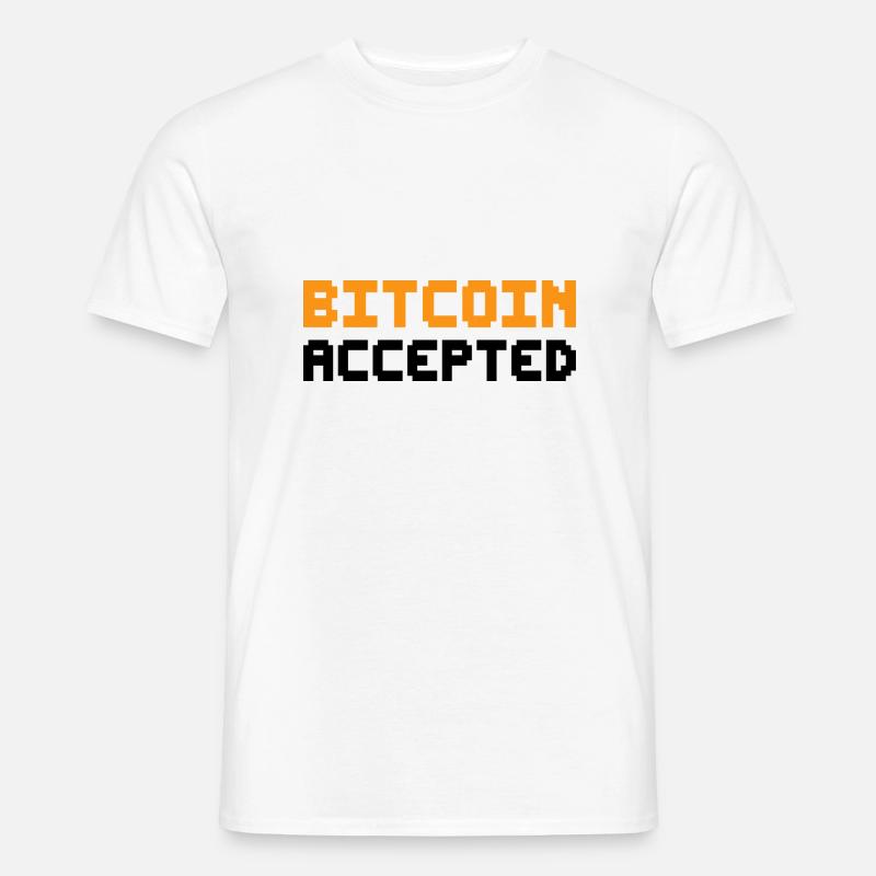 Bitcoin Accepted - Männer T-Shirt - Weiß
