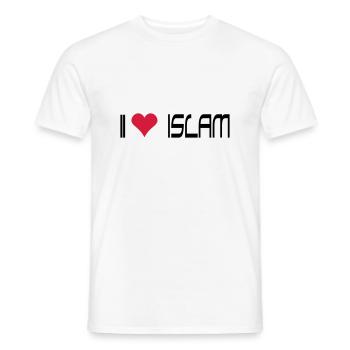 I LOVE ISLAM - Männer T-Shirt - Weiß - Vorne - AI Model Male 178 dark (178cm)