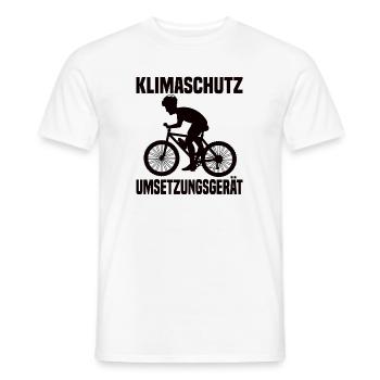 Klimaschutz Umsetzungsgerät Fahrrad Fahren Klima - Männer T-Shirt - Weiß - Vorne - AI Model Male 178 dark (178cm)