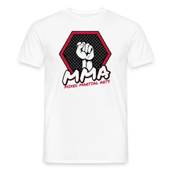 Fighter - MMA Fighter - Martial Arts - Men's T-Shirt - white - Front - AI Model Male 178 dark (178cm)