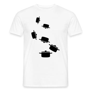 kochtopf Symbol - Männer T-Shirt - Weiß - Vorne - AI Model Male 178 dark (178cm)