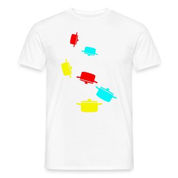 kochtopf Symbol - Männer T-Shirt - Weiß - Vorne - AI Model Male 178 dark (178cm)