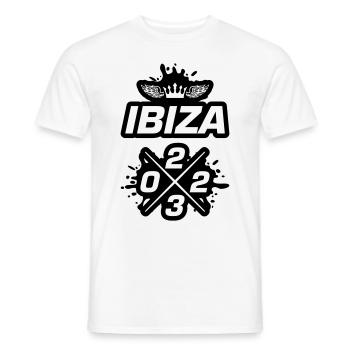 Ibiza 2023 - Männer T-Shirt - Weiß - Vorne - AI Model Male 178 dark (178cm)