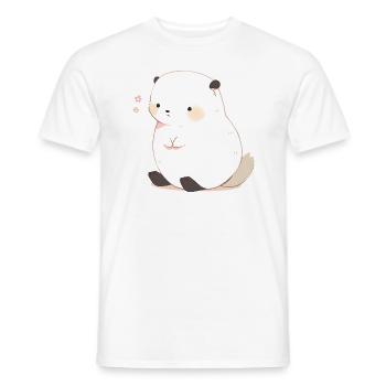 Cute Mongoose - Men's T-Shirt - white - Front - AI Model Male 178 dark (178cm)