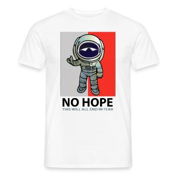 Pas d’espoir avec Astronaut - T-shirt homme - blanc - Devant - AI Model Male 178 dark (178cm)