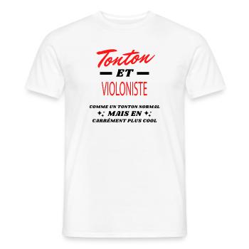 Tonton et VIOLONISTE - T-shirt homme - blanc - Devant - AI Model Male 178 dark (178cm)