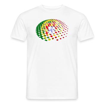 Portugal Drapeau Utilisé Look Drapeau Portugais - T-shirt homme - blanc - Devant - AI Model Male 178 dark (178cm)