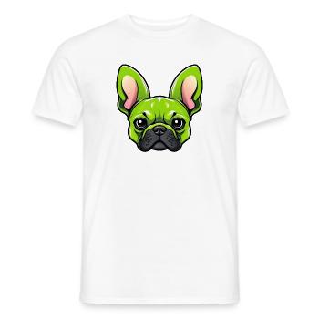 Cartoon Comic Cooler Mascot Hund - Männer T-Shirt - Weiß - Vorne - AI Model Male 178 dark (178cm)