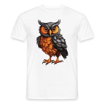 Owl Animal - Men's T-Shirt - white - Front - AI Model Male 178 dark (178cm)
