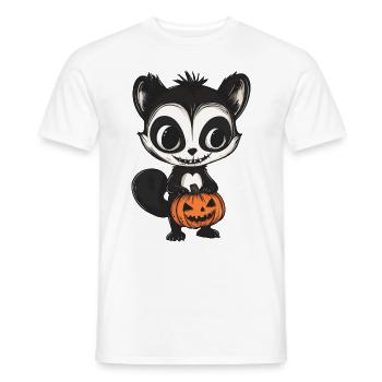 Skunk Halloween Comic Funny - Men's T-Shirt - white - Front - AI Model Male 178 dark (178cm)