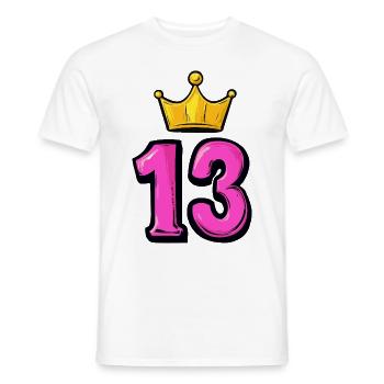 Couronne à 13 chiffres - T-shirt homme - blanc - Devant - AI Model Male 178 dark (178cm)