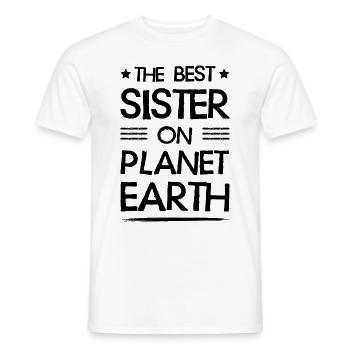 Best Sister Saying - Men's T-Shirt - white - Front - AI Model Male 178 dark (178cm)