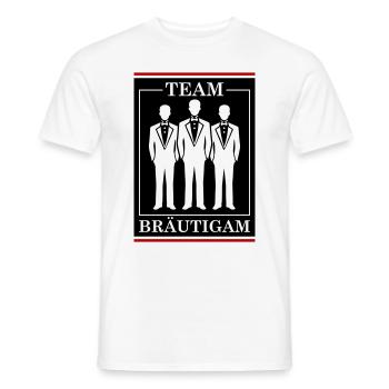 Groom Team Bachelor Wedding - Men's T-Shirt - white - Front - AI Model Male 178 dark (178cm)