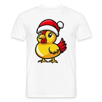 Hahn Weihnachten Niedlich - Männer T-Shirt - Weiß - Vorne - AI Model Male 178 dark (178cm)