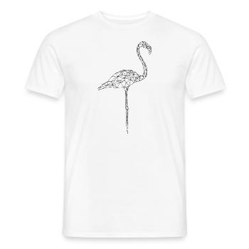 Polygon Flamingo Modern Design Design Cadeau - T-shirt homme - blanc - Devant - AI Model Male 178 dark (178cm)