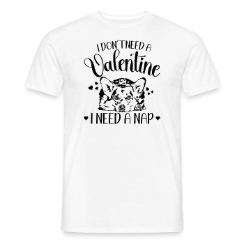 Welsh Corgi Valentinstag Hunde Hund Wilsigns - Männer T-Shirt - Weiß - Vorne - AI Model Male 178 dark (178cm)
