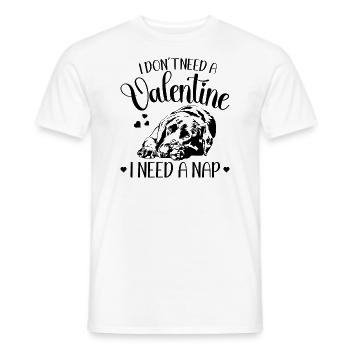 Labrador Saint-Valentin chiens chien Labbi Wilsigns - T-shirt homme - blanc - Devant - AI Model Male 178 dark (178cm)
