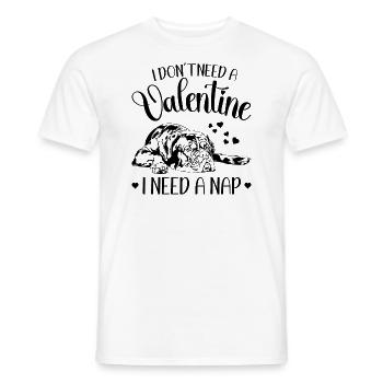 Bordeauxdogge Valentinstag Hunde Hund Wilsigns - Männer T-Shirt - Weiß - Vorne - AI Model Male 178 dark (178cm)