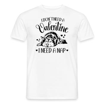 Siberian Husky Valentinstag Hunde Hund Wilsigns - Männer T-Shirt - Weiß - Vorne - AI Model Male 178 dark (178cm)