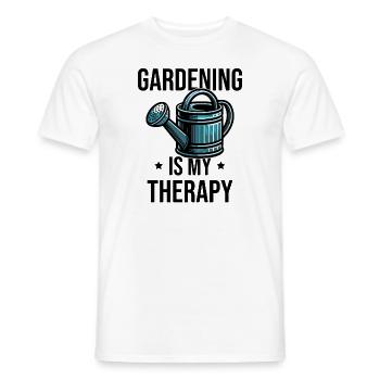 Gardening Is My Therapy - Männer T-Shirt - Weiß - Vorne - AI Model Male 178 dark (178cm)
