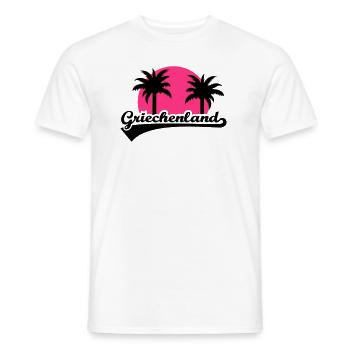 Griechenland - Männer T-Shirt - Weiß - Vorne - AI Model Male 178 dark (178cm)