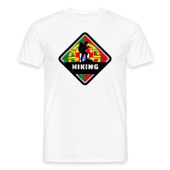 Portugal Drapeau Utilisé Look Drapeau Portugais - T-shirt homme - blanc - Devant - AI Model Male 178 dark (178cm)
