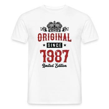 1987 limited edition - Männer T-Shirt - Weiß - Vorne - AI Model Male 178 dark (178cm)