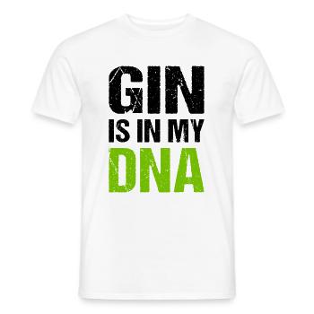 Gin is in my DNA Toast Gin - Men's T-Shirt - white - Front - AI Model Male 178 dark (178cm)