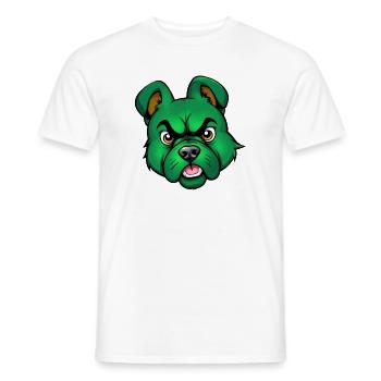 Cartoon Comic Cooler Mascot Hund - Männer T-Shirt - Weiß - Vorne - AI Model Male 178 dark (178cm)