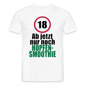 18 jetzt nur noch Hopfensmoothie Bier Geburtstag - Männer T-Shirt - Weiß - Vorne - AI Model Male 178 dark (178cm)