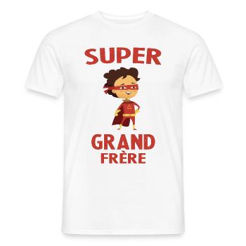 Super Grand Frère Cadeau - T-shirt homme - blanc - Devant - AI Model Male 178 dark (178cm)