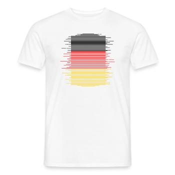 Deutschland Flagge Deutsche Fahne Used Look Heimat - Männer T-Shirt - Weiß - Vorne - AI Model Male 178 dark (178cm)