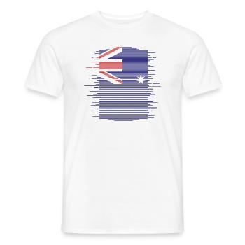 Drapeau australien abaissé sous drapeau australien - T-shirt homme - blanc - Devant - AI Model Male 178 dark (178cm)