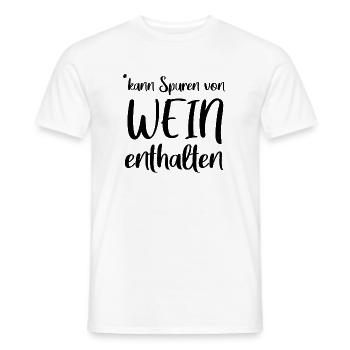 kann Spuren von Wein enthalten - Männer T-Shirt - Weiß - Vorne - AI Model Male 178 dark (178cm)