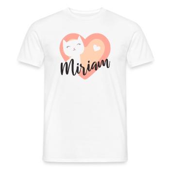Miriam Surname First Name Kitten - Men's T-Shirt - white - Front - AI Model Male 178 dark (178cm)